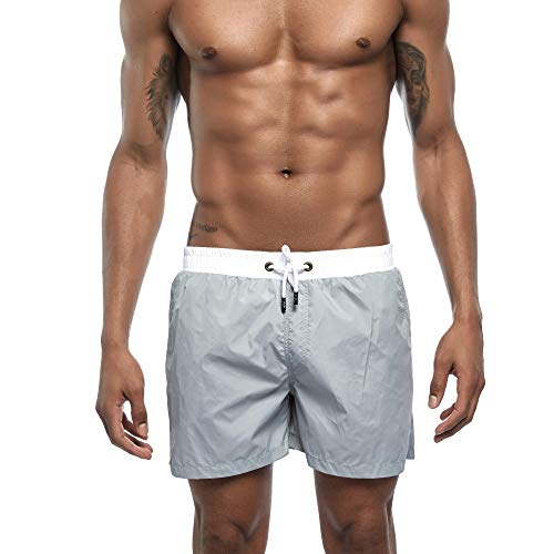 Sencillo Vida Pantalones Cortos Ajustados Bodybuilding Shorts Bañador para Hombre Casuales De Playa Al Aire Libre Pantalón Corto Bermudas Bóxer para Hombre Secado Rápido