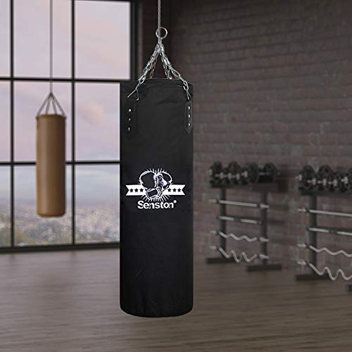 Senston Saco de Arena de Boxeo para Trabajo Pesado, Hanging Canvas Hollow Punch Bag para Entrenamiento de Taekwondo, Boxeo y Muay Thai