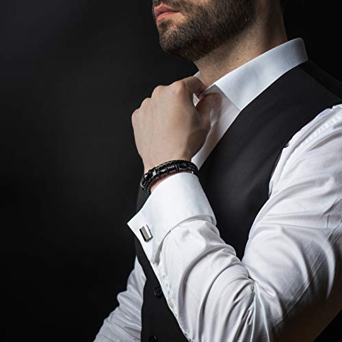 SERASAR 17cm Negro Pulsera de Cuero Hombre Chico Pulseras Hombres Brazalete Brazaletes Pulso Muñequera Muñequeras Bisuteria Bisutería Joyeria Nudos Cuerda Cuerdas Bracelet Men Jewellery Unisex Ancha SERASAR 17cm Negro Pulsera de Cuero Hombre Chico Pulseras Hombres Brazalete Brazaletes Pulso Muñequera Muñequeras Bisuteria Bisutería Joyeria Nudos Cuerda Cuerdas Bracelet Men Jewellery Unisex Ancha