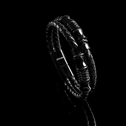 SERASAR 17cm Negro Pulsera de Cuero Hombre Chico Pulseras Hombres Brazalete Brazaletes Pulso Muñequera Muñequeras Bisuteria Bisutería Joyeria Nudos Cuerda Cuerdas Bracelet Men Jewellery Unisex Ancha SERASAR 17cm Negro Pulsera de Cuero Hombre Chico Pulseras Hombres Brazalete Brazaletes Pulso Muñequera Muñequeras Bisuteria Bisutería Joyeria Nudos Cuerda Cuerdas Bracelet Men Jewellery Unisex Ancha
