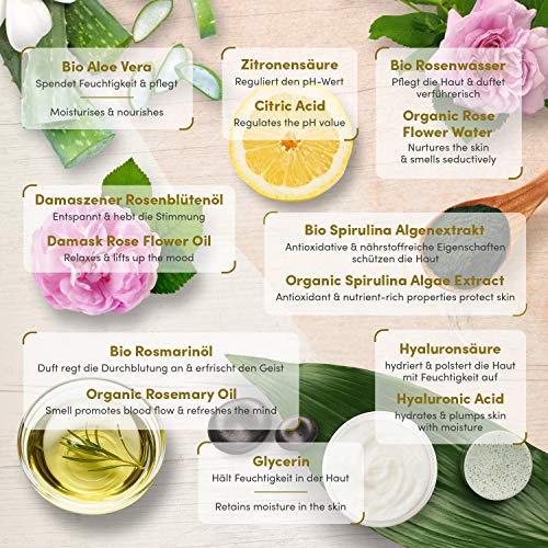 Serum Facial de Acido Hialuronico Puro orgánico - 100ml - Altamente Dosificado y Vegano con Aloe Vera – Uso con Crema Antiarrugas Mujer - Contorno Ojos Serum Facial de Acido Hialuronico Puro orgánico - 100ml - Altamente Dosificado y Vegano con Aloe Vera – Uso con Crema Antiarrugas Mujer - Contorno Ojos