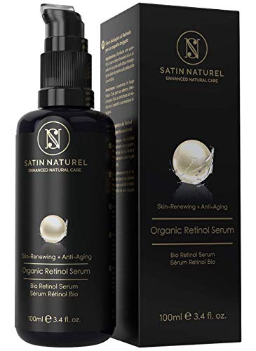 Serum Facial de Retinol ORGÁNICO y Vegano - 100ml - Sistema 3-Retinol de Liberación Sostenida con un Complejo de 25% de Vitamina C, Acido Hialuronico, Aloe vera –Hecho en Alemania Serum Facial de Retinol ORGÁNICO y Vegano - 100ml - Sistema 3-Retinol de Liberación Sostenida con un Complejo de 25% de Vitamina C, Acido Hialuronico, Aloe vera –Hecho en Alemania