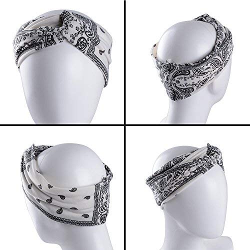 SERWOO 3pcs Diademas Mujer Turbante Elástico Banda Cabeza Nudo Pelo Bohemia Floral Twist para Yoga Fiesta Deporte (Bohemia A) SERWOO 3pcs Diademas Mujer Turbante Elástico Banda Cabeza Nudo Pelo Bohemia Floral Twist para Yoga Fiesta Deporte (Bohemia A)
