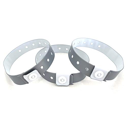 Set de 100 pulseras de plástico/vinilo para eventos, personalizables e impermeables (naranja neón) Set de 100 pulseras de plástico/vinilo para eventos, personalizables e impermeables (naranja neón)