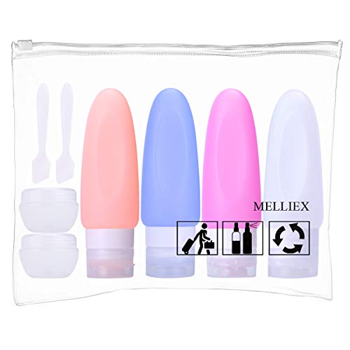 Set de Botellas de Silicona de Viaje, TSA Approved Contenedor de Viaje a Prueba de Fugas para Champú, Loción y Acondicionador Set de Botellas de Silicona de Viaje, TSA Approved Contenedor de Viaje a Prueba de Fugas para Champú, Loción y Acondicionador