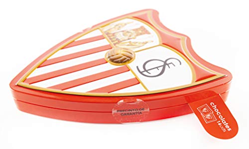Sevilla Fútbol Club- Caja de bombones de chocolate con leche lata. Peso 100 gr. 16 motivos para saborear a tu equipo. Eres único sevillista¡¡ Sevilla Fútbol Club- Caja de bombones de chocolate con leche lata. Peso 100 gr. 16 motivos para saborear a tu equipo. Eres único sevillista¡¡
