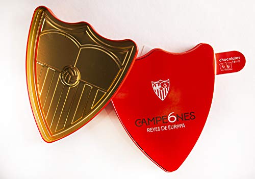 Sevilla Fútbol Club- Caja de bombones de chocolate con leche lata. Peso 100 gr. 16 motivos para saborear a tu equipo. Eres único sevillista¡¡ Sevilla Fútbol Club- Caja de bombones de chocolate con leche lata. Peso 100 gr. 16 motivos para saborear a tu equipo. Eres único sevillista¡¡