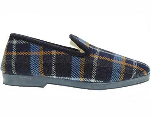 SEVILLAS 97 Zapatilla Cerrada Confortable Paño Cuadros Pura Lana Virgen Clásica Casa Hombre Marino Talla 45 SEVILLAS 97 Zapatilla Cerrada Confortable Paño Cuadros Pura Lana Virgen Clásica Casa Hombre Marino Talla 45