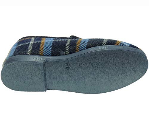 SEVILLAS 97 Zapatilla Cerrada Confortable Paño Cuadros Pura Lana Virgen Clásica Casa Hombre Marino Talla 45 SEVILLAS 97 Zapatilla Cerrada Confortable Paño Cuadros Pura Lana Virgen Clásica Casa Hombre Marino Talla 45
