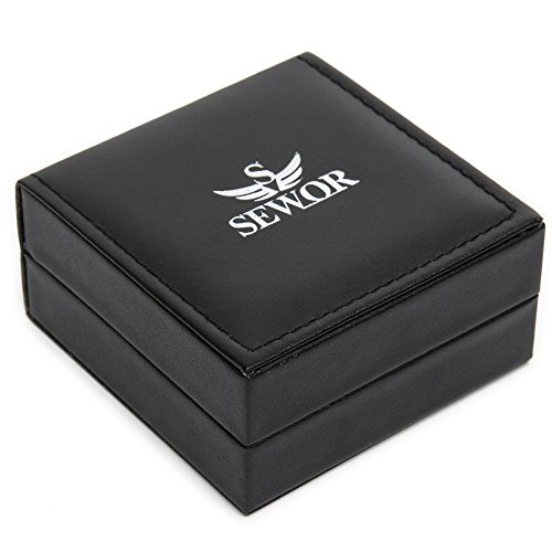 SEWOR Reloj de Bolsillo clásico, Acabado Liso, Movimiento mecanizado a Mano, Viene en Caja de Regalo de Piel (Plata) SEWOR Reloj de Bolsillo clásico, Acabado Liso, Movimiento mecanizado a Mano, Viene en Caja de Regalo de Piel (Plata)