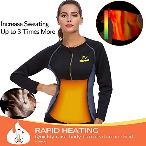 SEXYWG Traje Sauna De Mujer Neopreno Completo Abrigo, Trajes De SudoracióN Bajar De Peso, Quema Grasa Abdominal Adelgazante Perder Barriga, Sweat Sauna Suit para Sudor SEXYWG Traje Sauna De Mujer Neopreno Completo Abrigo, Trajes De SudoracióN Bajar De Peso, Quema Grasa Abdominal Adelgazante Perder Barriga, Sweat Sauna Suit para Sudor