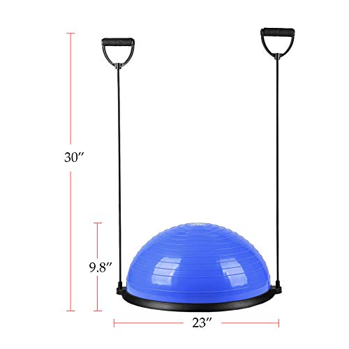 Sfeomi Pelota de Equilibrio 58CM Bola de Yoga con Capacidad de 150kg Balón de Pilates con Bandas de Resistencia y Bomba Manual para Fitness Ejercicio Yoga (Azul) Sfeomi Pelota de Equilibrio 58CM Bola de Yoga con Capacidad de 150kg Balón de Pilates con Bandas de Resistencia y Bomba Manual para Fitness Ejercicio Yoga (Azul)