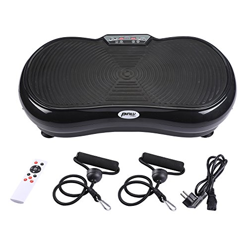 Sfeomi Plataforma Vibratoria de Fitness 200W Plataforma Vibratoria de Masaje con 99 Velocidades Tabla Vibratoria Fitness con Control Remoto y Banda de Resistencia (Negro)