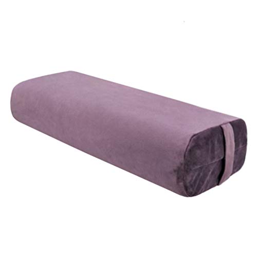 SFGSA Bolster Yoga Rectangular Pilates Almohadas Cervicales Reposacabezas Orgánico Naturalmente Ecológico Funda Extraíble Lavable,Marrón