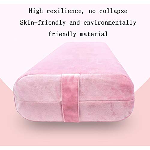 SFGSA Bolster Yoga Rectangular Pilates Almohadas Cervicales Reposacabezas Orgánico Naturalmente Ecológico Funda Extraíble Lavable,Rosado