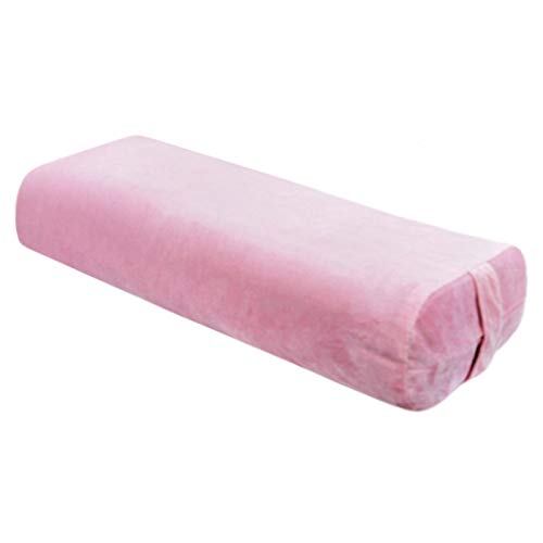 SFGSA Bolster Yoga Rectangular Pilates Almohadas Cervicales Reposacabezas Orgánico Naturalmente Ecológico Funda Extraíble Lavable,Rosado