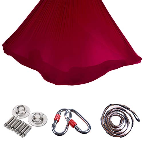 SFGSA Columpio de Yoga Aérea Hamaca Antigravedad Vuelo Tela Acrobática Set Yoga Pilates Incluyen Acero Mosquetones Extensión Correas,13 SFGSA Columpio de Yoga Aérea Hamaca Antigravedad Vuelo Tela Acrobática Set Yoga Pilates Incluyen Acero Mosquetones Extensión Correas,13