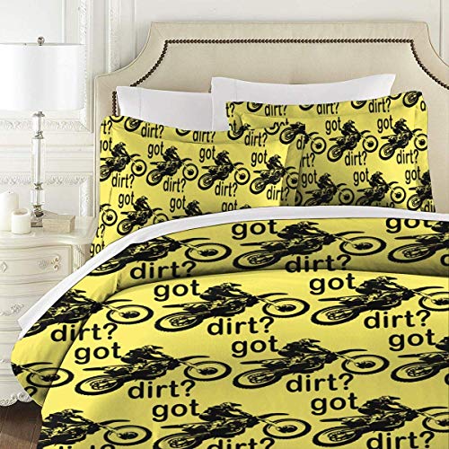 SFWER Got Dirt Bike Motocross Racing Funda nórdica Juego de edredones de Dormitorio Tamaño 86 'x 70' Juego de Cama de 3 Piezas con 2 Fundas de Almohada con Cierre de Cremallera SFWER Got Dirt Bike Motocross Racing Funda nórdica Juego de edredones de Dormitorio Tamaño 86 'x 70' Juego de Cama de 3 Piezas con 2 Fundas de Almohada con Cierre de Cremallera