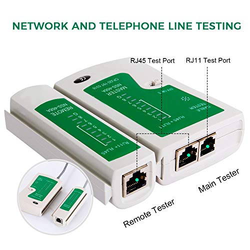 SGILE Comprobador de Cable de Red RJ45 Network Tool Kits Red Profesional Mantenimiento de la Computadora LAN Cable Tester 12 en 1 Herramientas de Reparación SGILE Comprobador de Cable de Red RJ45 Network Tool Kits Red Profesional Mantenimiento de la Computadora LAN Cable Tester 12 en 1 Herramientas de Reparación