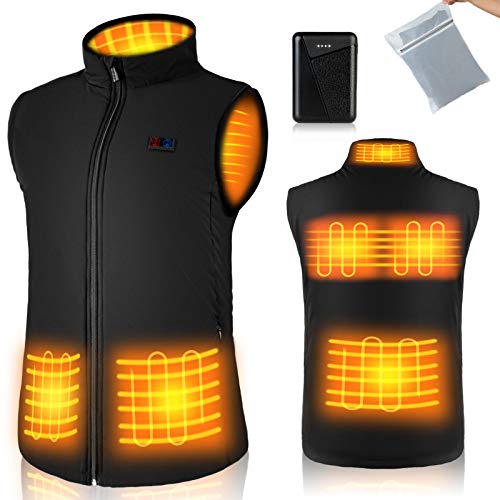SHAALEK Chaleco Calefactable Hombres Mujeres - 7,4V Chaqueta Calefactable De Deportes de Invierno al Aire Libre SHAALEK Chaleco Calefactable Hombres Mujeres - 7,4V Chaqueta Calefactable De Deportes de Invierno al Aire Libre