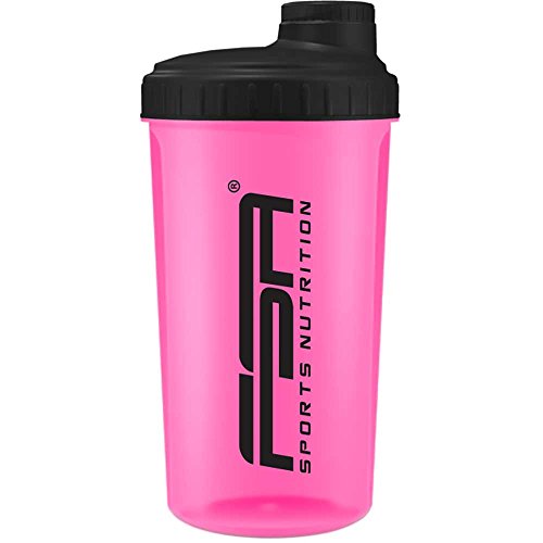 Shaker 700 ml, Preparador de batidos de proteínas y BCAA, libres de BPA y a prueba de vertidos, de la marca de deporte profesional FSA Nutrition - Rosa Shaker 700 ml, Preparador de batidos de proteínas y BCAA, libres de BPA y a prueba de vertidos, de la marca de deporte profesional FSA Nutrition - Rosa