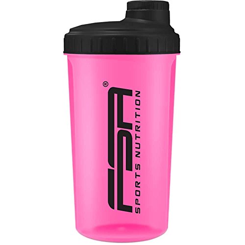 Shaker 700 ml, Preparador de batidos de proteínas y BCAA, libres de BPA y a prueba de vertidos, de la marca de deporte profesional FSA Nutrition - Rosa