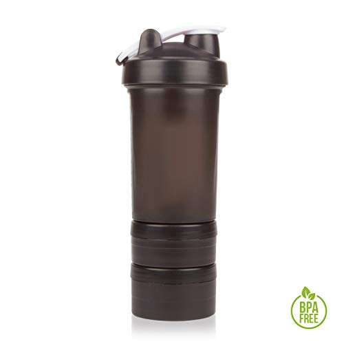 Shaker Gym Bottle | Coctelera para batidos de proteínas con doble compartimento | Sport Protein Mixer Cup sin BPA | Botella mezcladora para gimnasio de boca ancha y con anilla para colgar Shaker Gym Bottle | Coctelera para batidos de proteínas con doble compartimento | Sport Protein Mixer Cup sin BPA | Botella mezcladora para gimnasio de boca ancha y con anilla para colgar