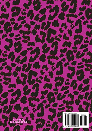 Shakia: Personalized Pink Leopard Print Notebook (Animal Skin Pattern). College Ruled (Lined) Journal for Notes, Diary, Journaling. Wild Cat Theme Design with Cheetah Fur Graphic