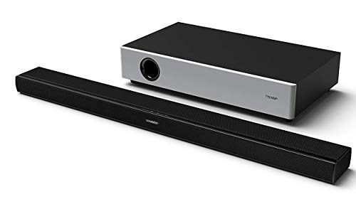 Sharp HT-SBW160 2.1 - Barra de Sonido Cine En Casa, Subwoofer Inalámbrico, Bluetooth, control de Rango Dinámico, Hdmi Arc/Cec, 360 W de Potencia, Color Negro