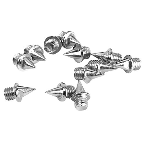 Sharplace Clavos de 5 mm, Juego de 12 Clavos de Repuesto para Atletismo - Plata, Tipo 4