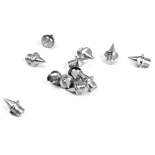 Sharplace Clavos de 5 mm, Juego de 12 Clavos de Repuesto para Atletismo - Plata, Tipo 4