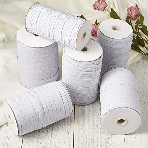 SHEGRACE Banda De Goma, Cuerda Elástica Plana, Banda De Goma Elástica, para Coser Accesorios Textiles, 3 mm / 5 mm / 6 mm SHEGRACE Banda De Goma, Cuerda Elástica Plana, Banda De Goma Elástica, para Coser Accesorios Textiles, 3 mm / 5 mm / 6 mm