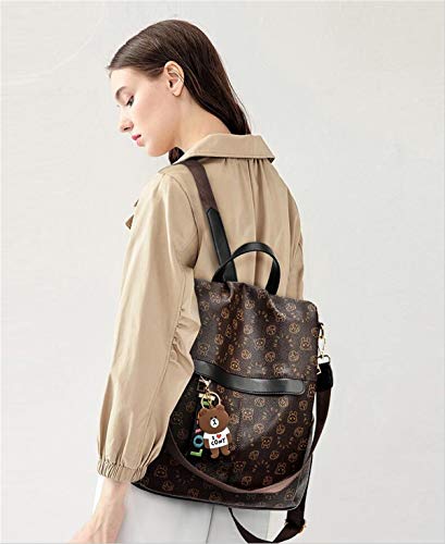 shepretty Mochila Cuero antirrobo Impermeable para Mujer,0998Bear,Beige shepretty Mochila Cuero antirrobo Impermeable para Mujer,0998Bear,Beige