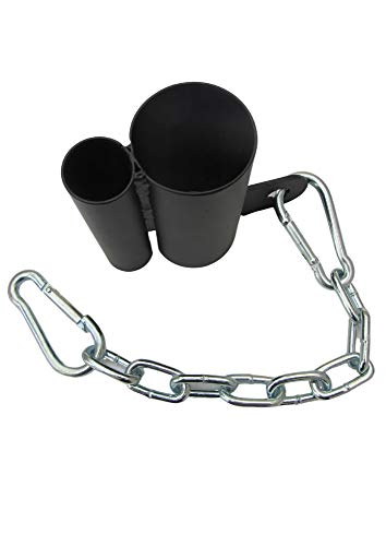 SHIHAN POWER-SPORTS EYELET 2 en 1 4.5 pulgadas manga portátil Landmine Bar accesorio 2 & 1 pulgadas Combo ojal con cadena, barra de plataforma en T con cadena para ejercicio doblado sobre fila