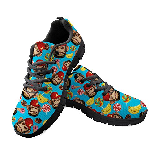 Shinelly – Zapatillas Deportivas para Hombre, con diseño de plátanos, Transpirables, Ligeras, Color, Talla 44 EU
