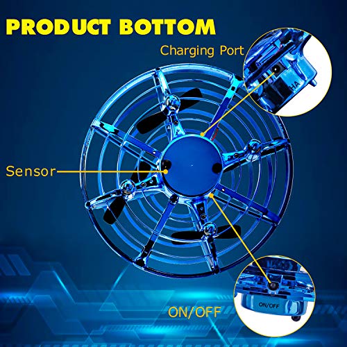 ShinePick Mini Drone para Niños y Adultos, Recargable UFO Drone Movimiento Control Mano Drones Juguetes Voladores con Luz LED Beginner RC Helicóptero Regalos para Niños ShinePick Mini Drone para Niños y Adultos, Recargable UFO Drone Movimiento Control Mano Drones Juguetes Voladores con Luz LED Beginner RC Helicóptero Regalos para Niños