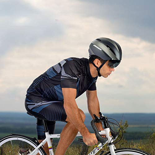 Shinmax Casco Bici Certificato CE, Casco Bici Adulto con Occhiali Magnetici Staccabili Visiera Shield for Hombres Mujeres Casco da Bicicletta Mountain & Road Regolabile Protezione Ski & Snowboard Shinmax Casco Bici Certificato CE, Casco Bici Adulto con Occhiali Magnetici Staccabili Visiera Shield for Hombres Mujeres Casco da Bicicletta Mountain & Road Regolabile Protezione Ski & Snowboard