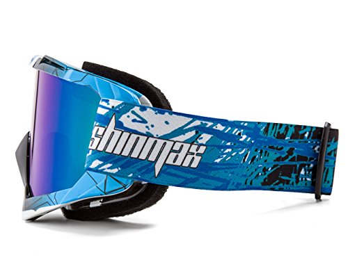 Shinmax Gafas de Esquí a Prueba de Viento Gafas, Unisex Motocross Deportes Snowmobile Esquí de Nieve Snowboard Anti Polvo de Niebla UV Prueba Polvo Resistente los Arañazos Bendable Protectoras Gafas