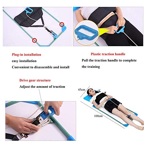 SHKY Dispositivo de tracción con Marco de tracción Lumbar, Cama de tracción Lumbar Cervical, máquina de extensión Lumbar, para molestias cervicales lumbares Hernia de Disco Lumbar SHKY Dispositivo de tracción con Marco de tracción Lumbar, Cama de tracción Lumbar Cervical, máquina de extensión Lumbar, para molestias cervicales lumbares Hernia de Disco Lumbar