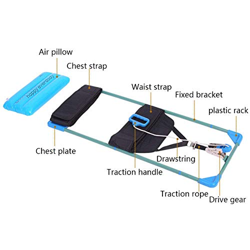 SHKY Dispositivo de tracción con Marco de tracción Lumbar, Cama de tracción Lumbar Cervical, máquina de extensión Lumbar, para molestias cervicales lumbares Hernia de Disco Lumbar