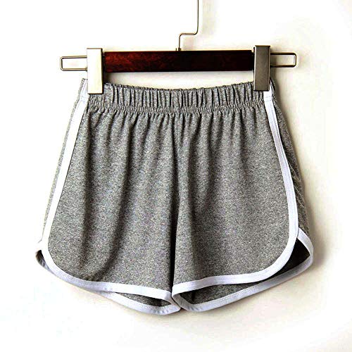 SHOBDW Las Mujeres de Moda señora de la Cintura elástica Verano sólido hasta la Rodilla cómodos Pantalones Cortos Deportivos Pantalones Casuales de Playa (S, Gris) SHOBDW Las Mujeres de Moda señora de la Cintura elástica Verano sólido hasta la Rodilla cómodos Pantalones Cortos Deportivos Pantalones Casuales de Playa (S, Gris)