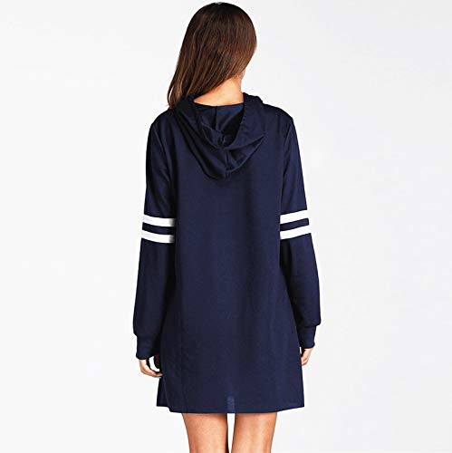 SHOBDW Liquidación Venta Moda Mujer Sexy Nueva Otoño Invierno Sudadera con Capucha Larga Sudadera Jersey Pullover Manga Larga Vestido(Azul,S)