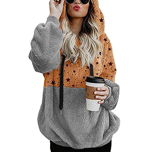 SHOBDW Liquidación Venta Mujer Sudadera con Capucha 2019 Suelta Tallas Grandes Jersey De Mujer Jersey Otoño Invierno Manga Larga Remata Abrigo Cálido (XXL, T-Café) SHOBDW Liquidación Venta Mujer Sudadera con Capucha 2019 Suelta Tallas Grandes Jersey De Mujer Jersey Otoño Invierno Manga Larga Remata Abrigo Cálido (XXL, T-Café)