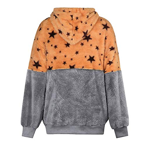 SHOBDW Liquidación Venta Mujer Sudadera con Capucha 2019 Suelta Tallas Grandes Jersey De Mujer Jersey Otoño Invierno Manga Larga Remata Abrigo Cálido (XXL, T-Café)