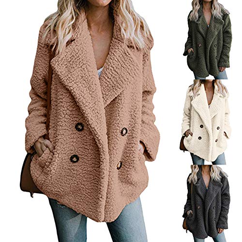 SHOBDW Mujer Chaqueta para Mujer de Moda Sólida Chaqueta Casual Otoño Invierno Tops de Manga Larga Parka cálida Outwear Abrigo para Mujer Turn Down Collar Overcoat Ladies Outercoat SHOBDW Mujer Chaqueta para Mujer de Moda Sólida Chaqueta Casual Otoño Invierno Tops de Manga Larga Parka cálida Outwear Abrigo para Mujer Turn Down Collar Overcoat Ladies Outercoat