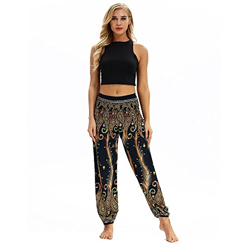 SHOBDW Mujer Hombre Pantalón Capri Moda Casual Suelta Elástica Cintura Pantalones Deportivos Hippy Pantalones de Yoga Baggy Colorido Aladdin Boho Harem(Azul Cielo) SHOBDW Mujer Hombre Pantalón Capri Moda Casual Suelta Elástica Cintura Pantalones Deportivos Hippy Pantalones de Yoga Baggy Colorido Aladdin Boho Harem(Azul Cielo)
