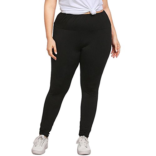 SHOBDW Mujer Moda Talla Grande Cintura Sexy Leggings Capri Fitness Mallas para Correr Deporte Gimnasio Entrenamiento Pantalones Yoga Deporte Pantalones Deportivos Deportivos(Negro,XL)