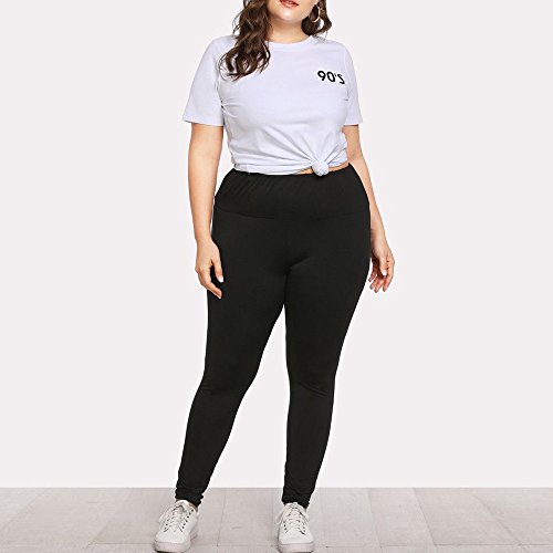 SHOBDW Mujer Moda Talla Grande Cintura Sexy Leggings Capri Fitness Mallas para Correr Deporte Gimnasio Entrenamiento Pantalones Yoga Deporte Pantalones Deportivos Deportivos(Negro,XL)