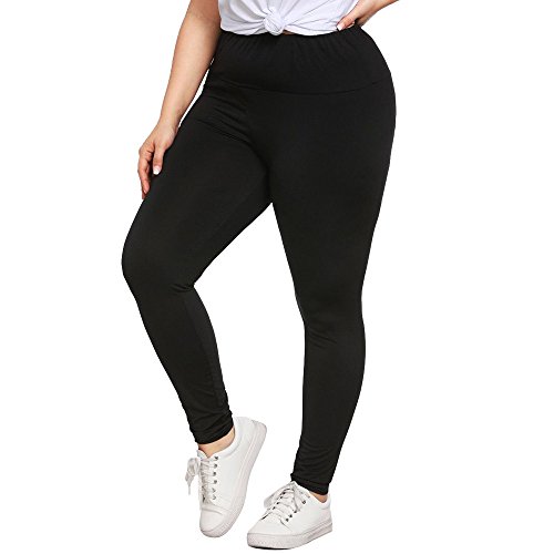 SHOBDW Mujer Moda Talla Grande Cintura Sexy Leggings Capri Fitness Mallas para Correr Deporte Gimnasio Entrenamiento Pantalones Yoga Deporte Pantalones Deportivos Deportivos(Negro,XL)