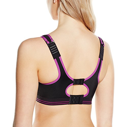 Shock Absorber Sport-BH Gym Sujetador Deportivo, Multicolor (Schwarz-Violeta 1027), 85A para Mujer